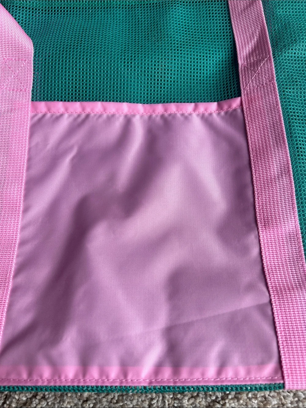 Uniqlo Pink & Teal Mesh Tote Bag - NWOT - Picture 3 of 10